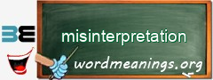 WordMeaning blackboard for misinterpretation